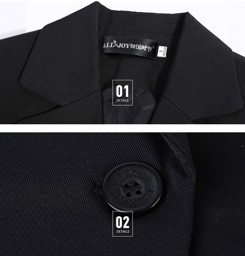 ชุดสูทผู้หญิง สีดำ ผ้าฮานาโกะ สูท+กางเกง Size L