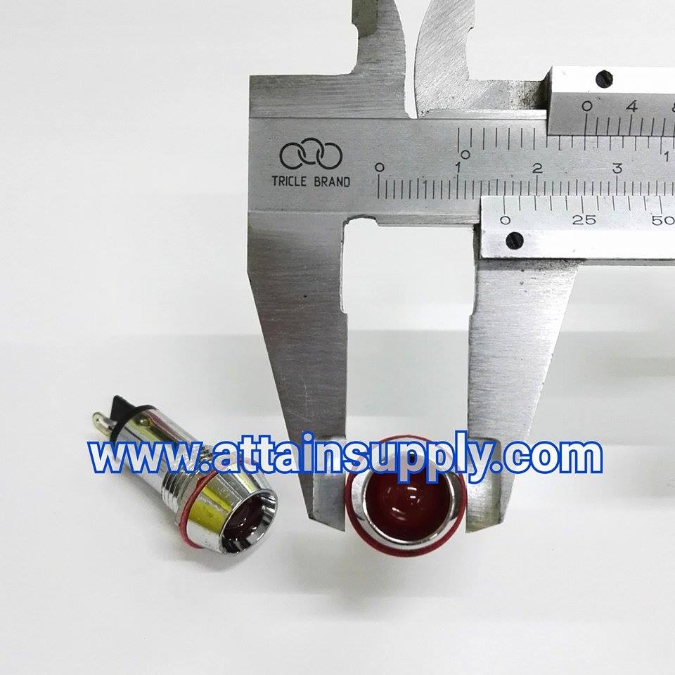 หลอดหน้าปัดLED-12MM./12V สีแดง