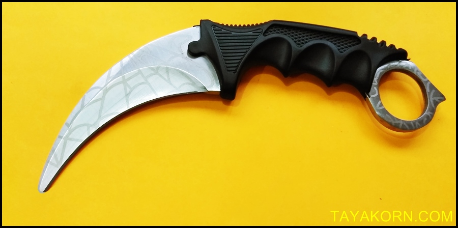 มีดซ้อมควง คารัมบิตไวท์สไปเดอร์ White Spyder Karambit Trainer Knife
