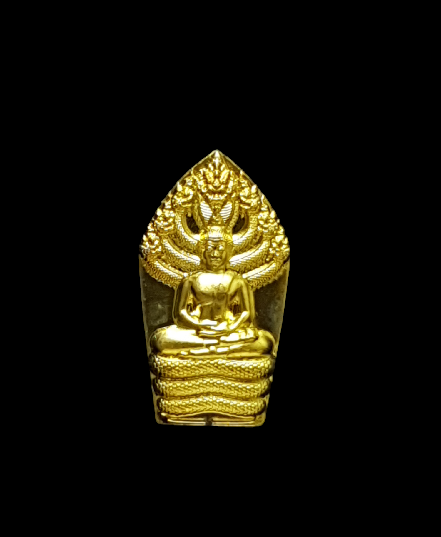 พระนาคปรก พิมพ์จิ๋ว ทองเหลือง หลวงปู่สิน ศิษย์เอก หลวงปู่ทิม วัดละหารใหญ่
