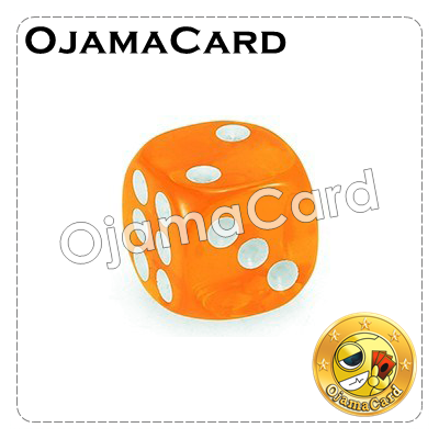 12MM 6 Sided Dice Block — Transparent : Orange「1 Dice」