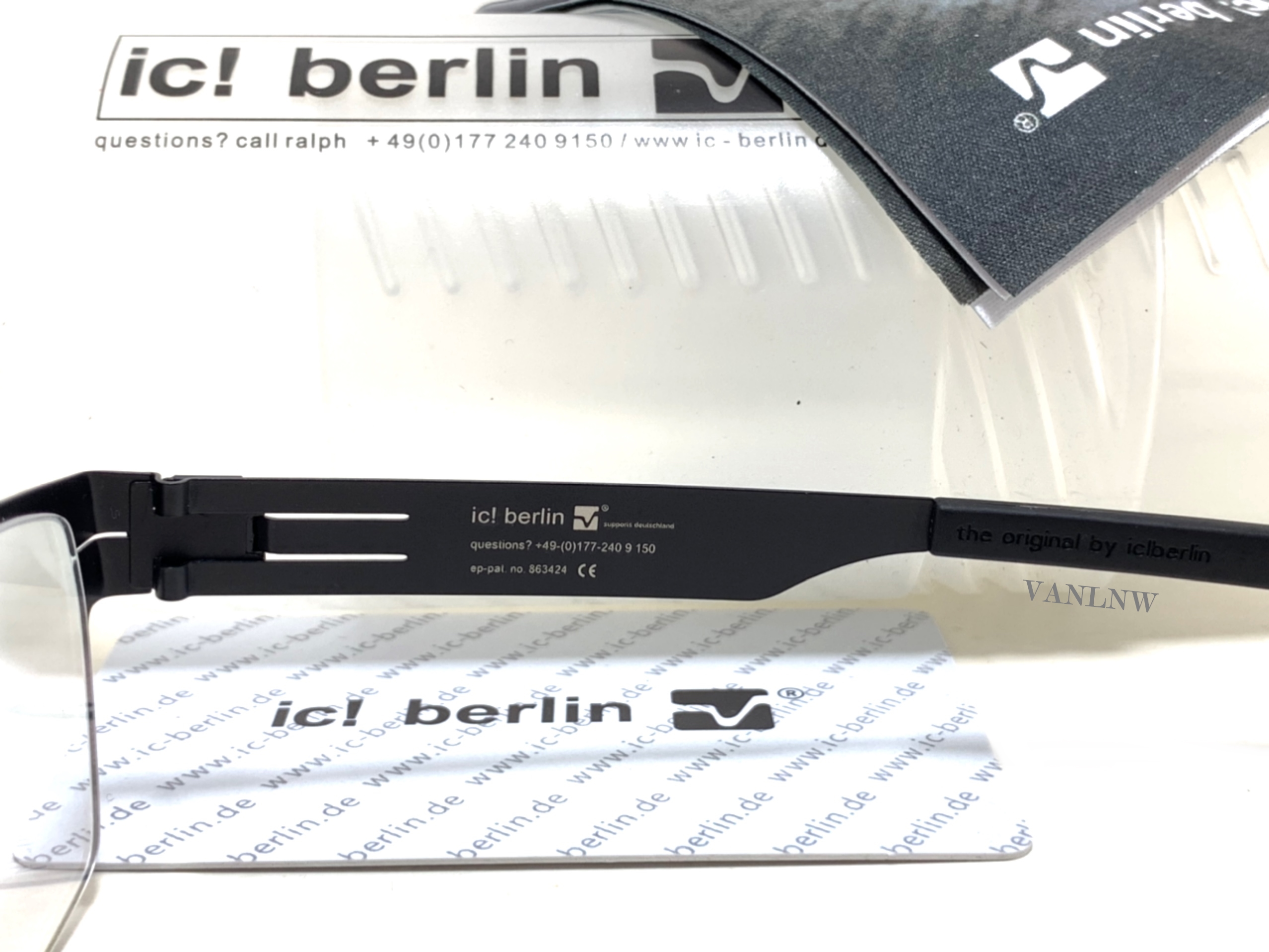 แว่นสายตา ic berlin model sanetsch black 57-17 <ดำ>