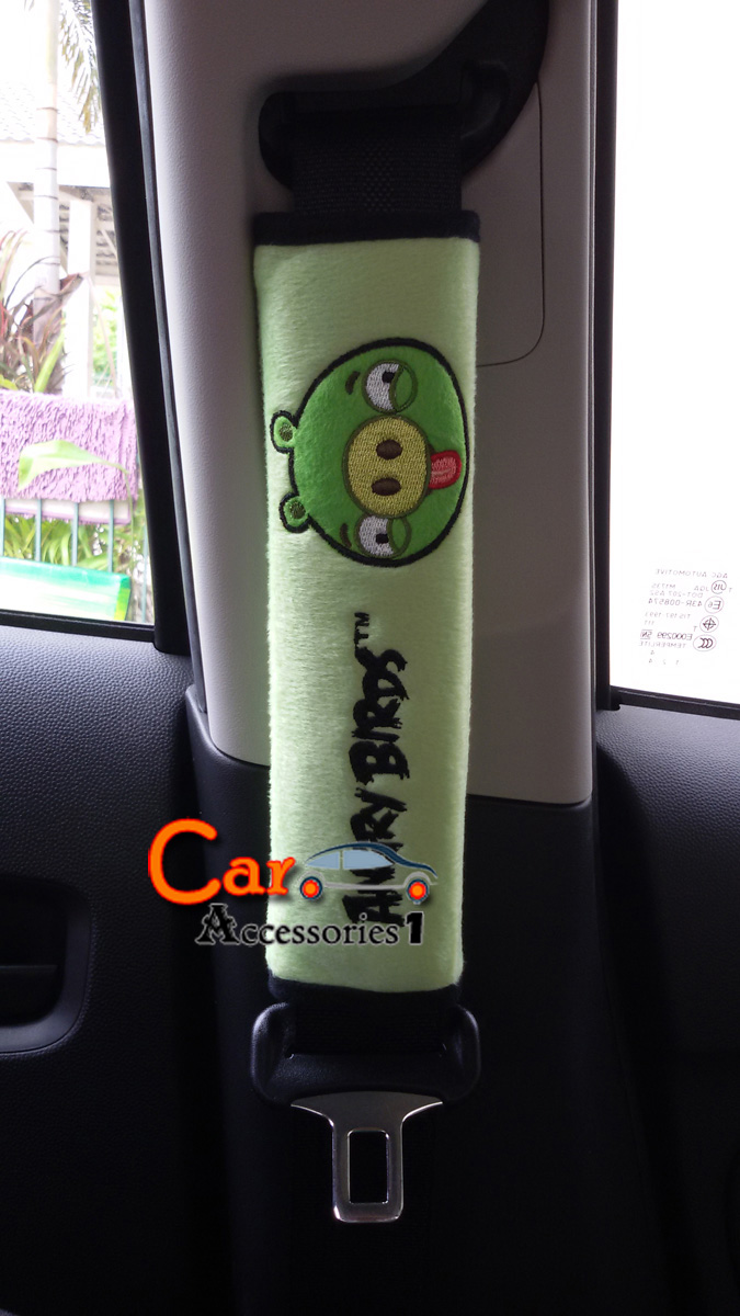 หุ้มเข็มขัดนิรภัยหมูเขียวแองกรี้เบิร์ด Angry Birds (1 แพค บรรจุ 2 ชิ้น) ลิขสิทธิ์แท้ราคาพิเศษ