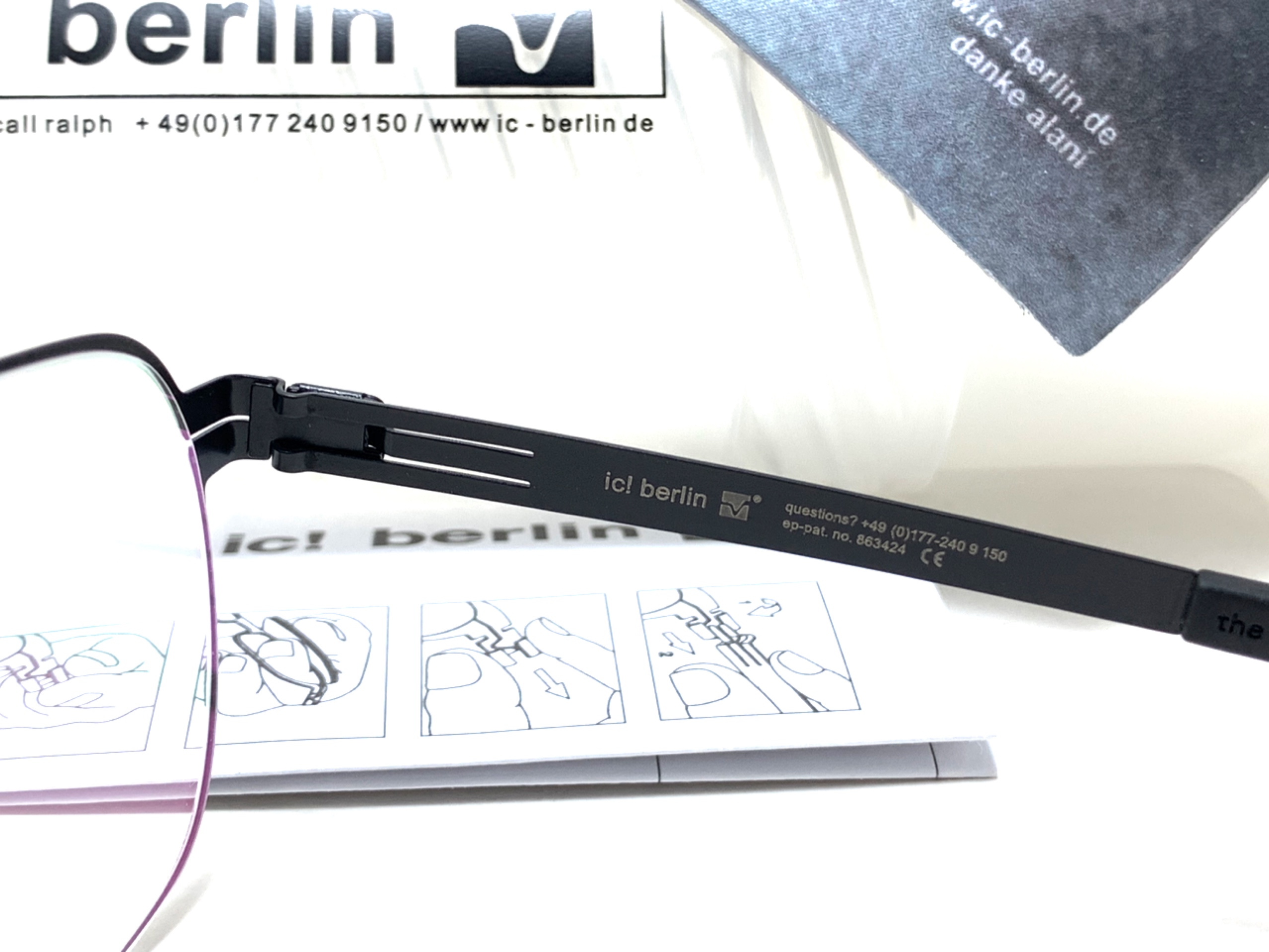 แว่นสายตา ic berlin model franceca m. black 58-16 <ดำ>