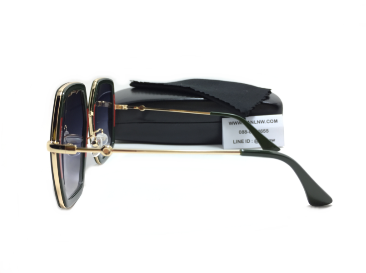 แว่นกันแดดแฟชั่นผู้หญิง Red Green Interval Box Gray Sheet 53-25 140 <เขียว-แดง>