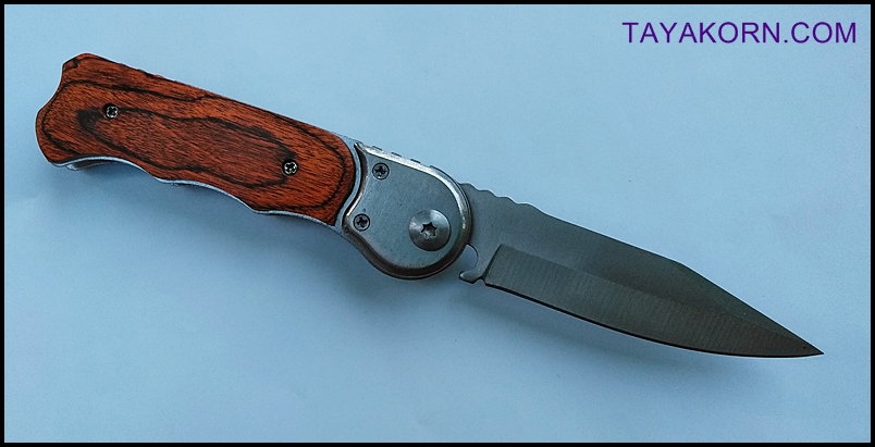 มีดสปริง ไพน์วู้ด แบบซี PineWood C Folding spring Knife TKFD-PW3