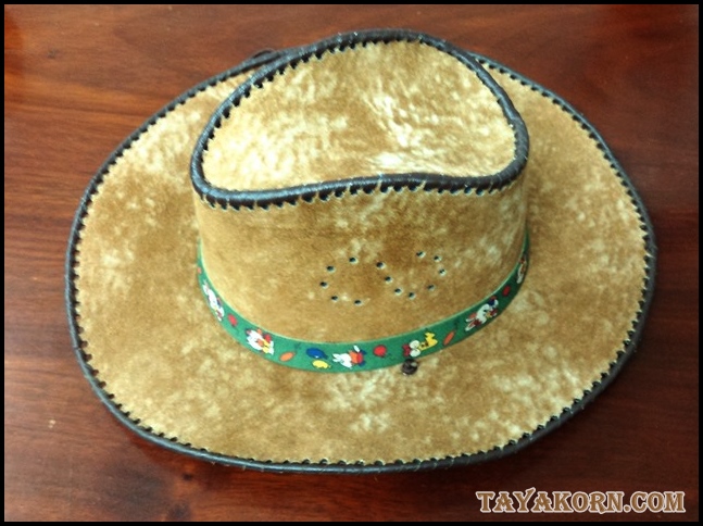 หมวกคาวบอยหนังแท้(หนังวัว)Brown horse pony