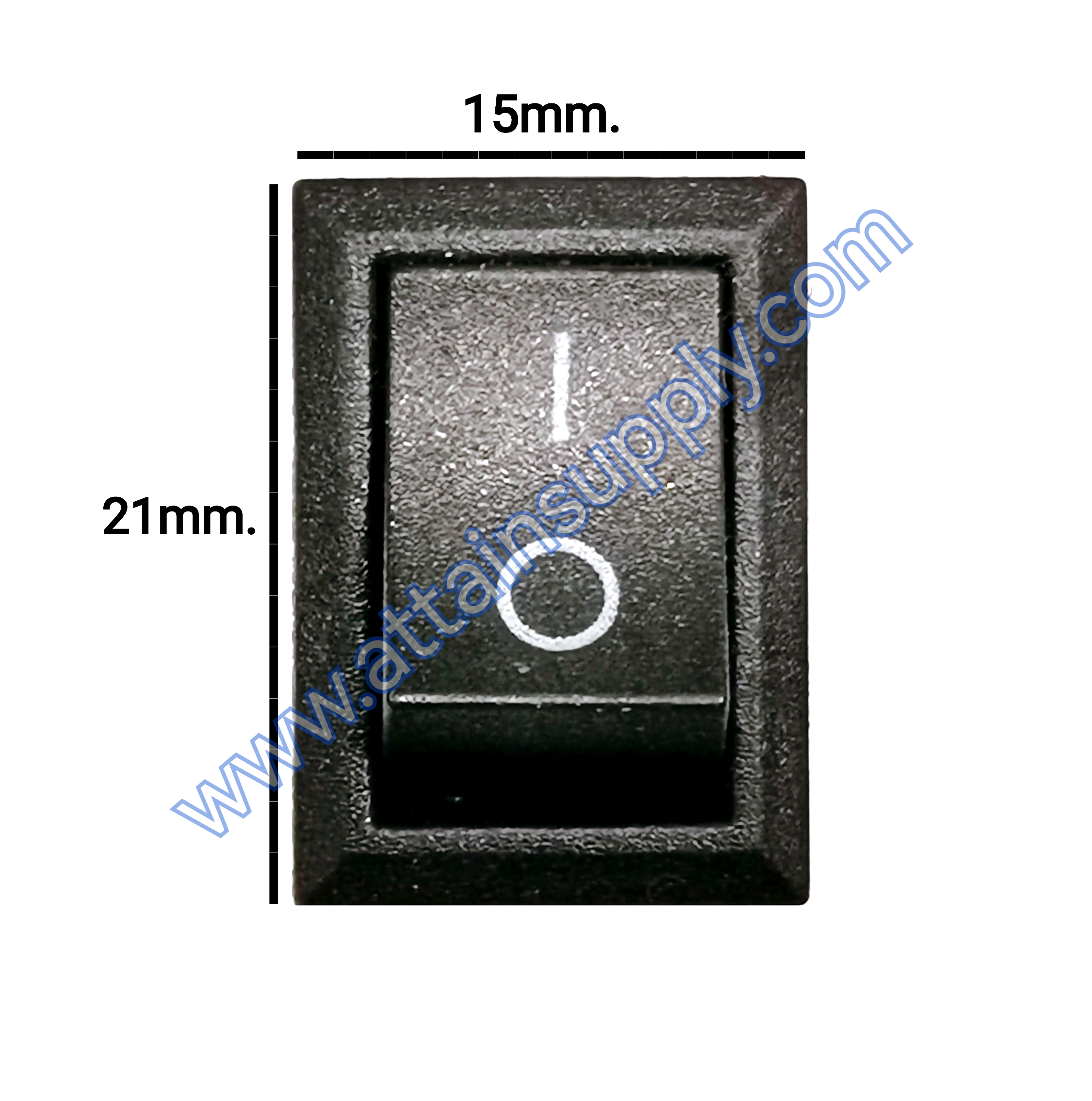 สวิทช์ IOเหลี่ยมเล็ก 3ขา/ไม่มีไฟ-สีดำ