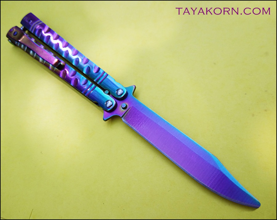 มีดซ้อมควง บาลีซองเรนโบว์ธันเดอร์2 Rainbow Thunder2 Balisong Trainer Knife