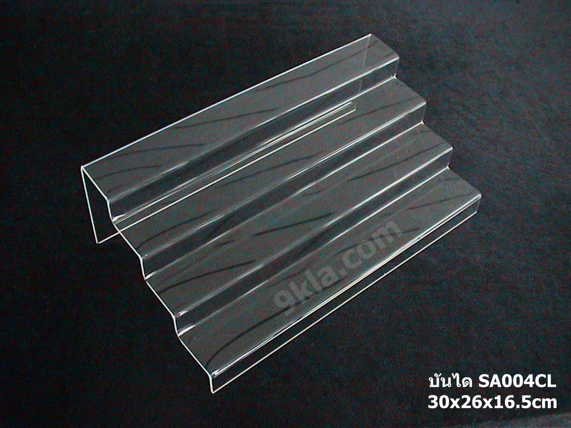 บันไดอะครีลิค 4 ขั้น 12 นิ้ว 30x26x16.5cm. 30x26x16.5cm. ใส/ดำ ชิ้น