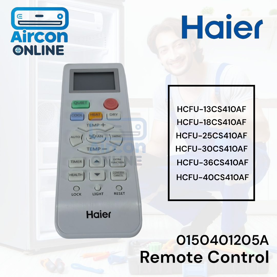 รีโมทคอนโทรล แอร์ HAIER รุ่น HCFU SERIER รหัส 0150401205A ของแท้ ใหม่ มือ 1