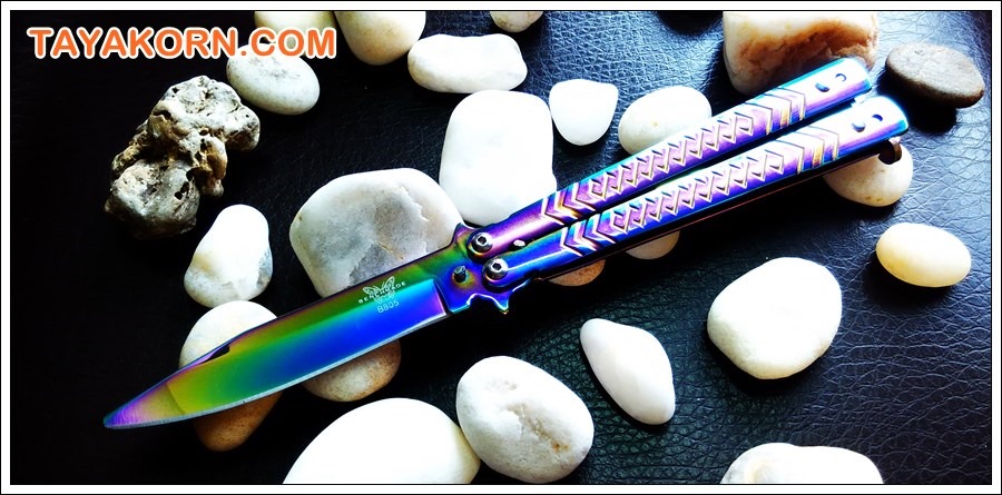 มีดซ้อมควง บาลีซองเรนโบว์ไดมอนด์เทรนเนอร์ Rainbow Diamond Balisong Trainer