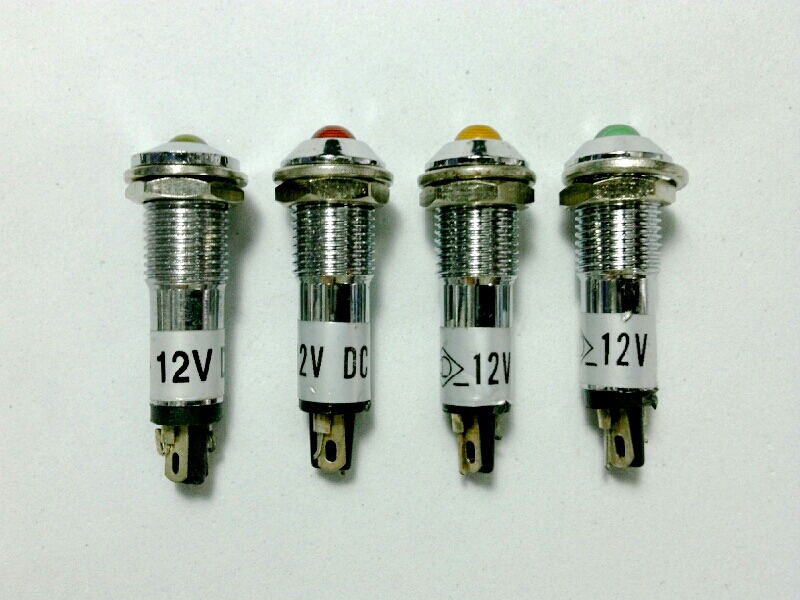 หลอดหน้าปัด-หัวนูน PED8/12V