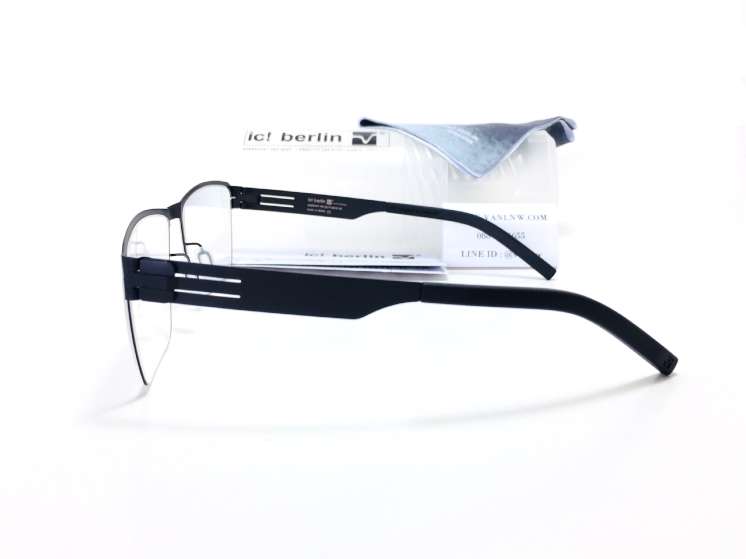 แว่นสายตา ic berlin model francois s. black 54-24 <ดำ>