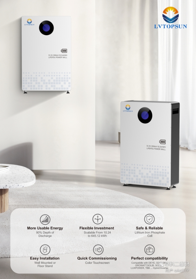 BATTERY LIFEPO4 LVTOPSUN 200Ah 51.2V (ประกัน 7ปี)