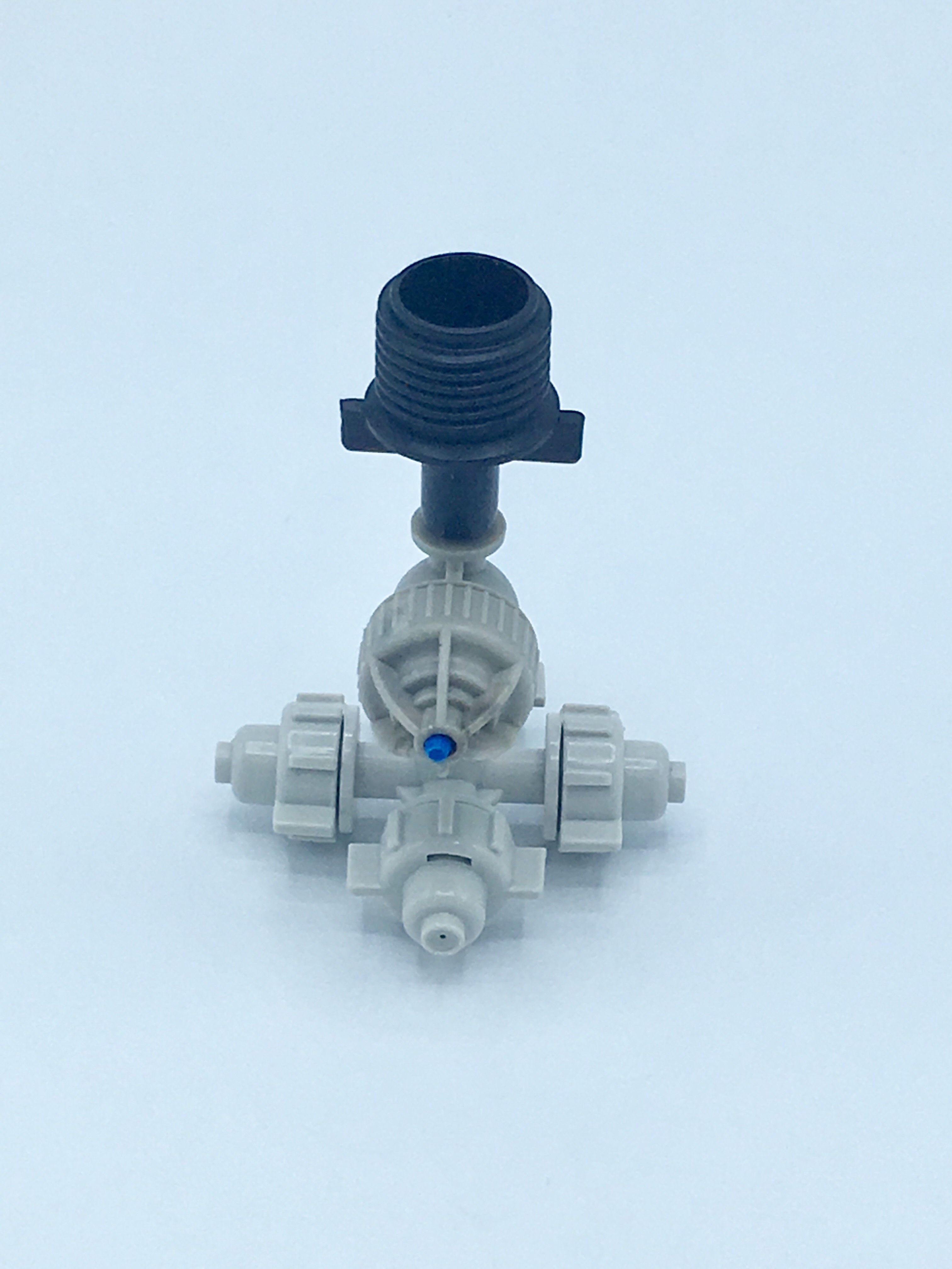 05-MSP-21-BK MSP-21 หัวพ่นหมอก 4 ทาง 0.6 มม.แบบเกลียวนอก 1/2" สีดำ ( ใช้ต่อกับ PVC 1/2" )