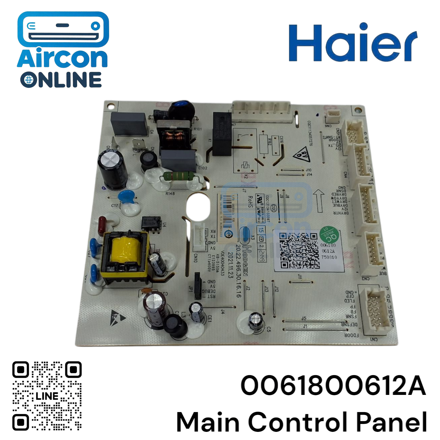 Main Control Panel ตู้เย็น Haier รหัส 0061800612A ของแท้ ใหม่ มือ 1