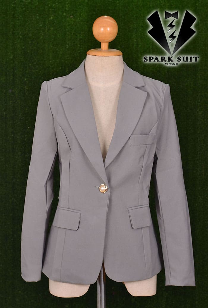 เสื้อสูทผู้หญิง เสื้อสูทใส่ทำงาน สีเทา พร้อมส่ง M,L