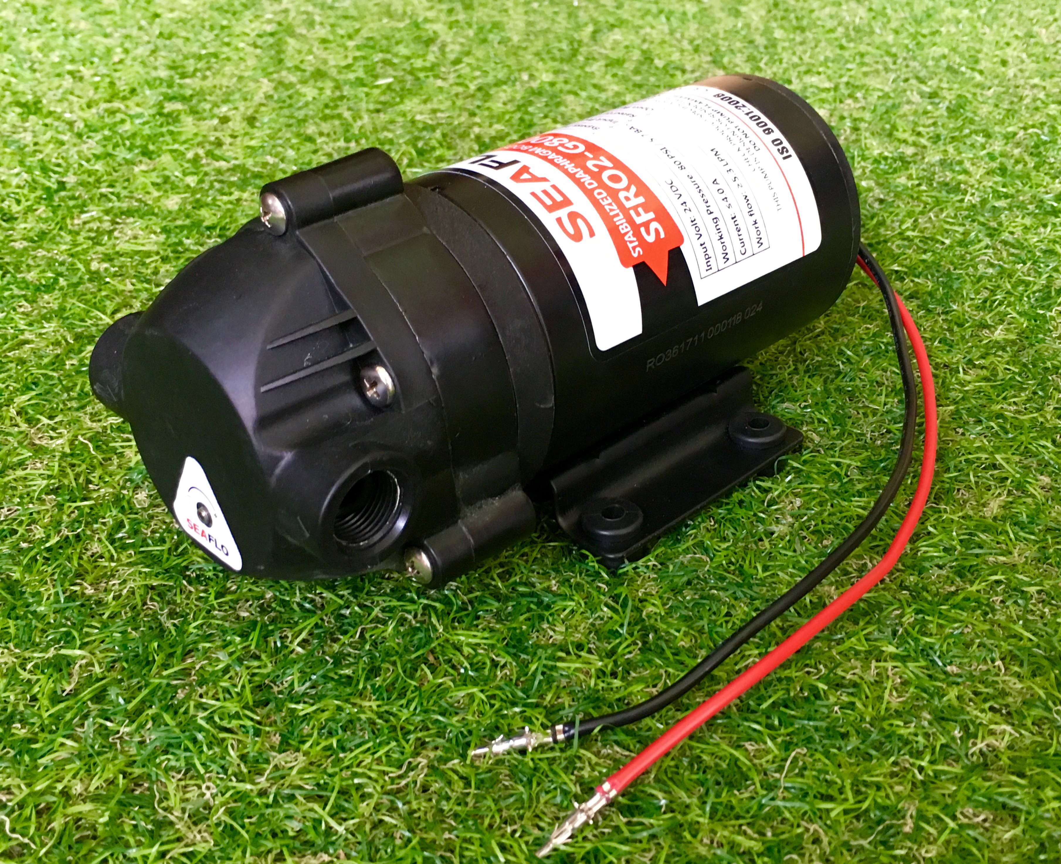 ปั๊มน้ำ ปั๊มอัดเมมเบรน เครื่องกรองน้ำ เครื่องพ่นหมอก SEAFLO RO Pump DC24V 150PSI 800G ( 10 บาร์ )