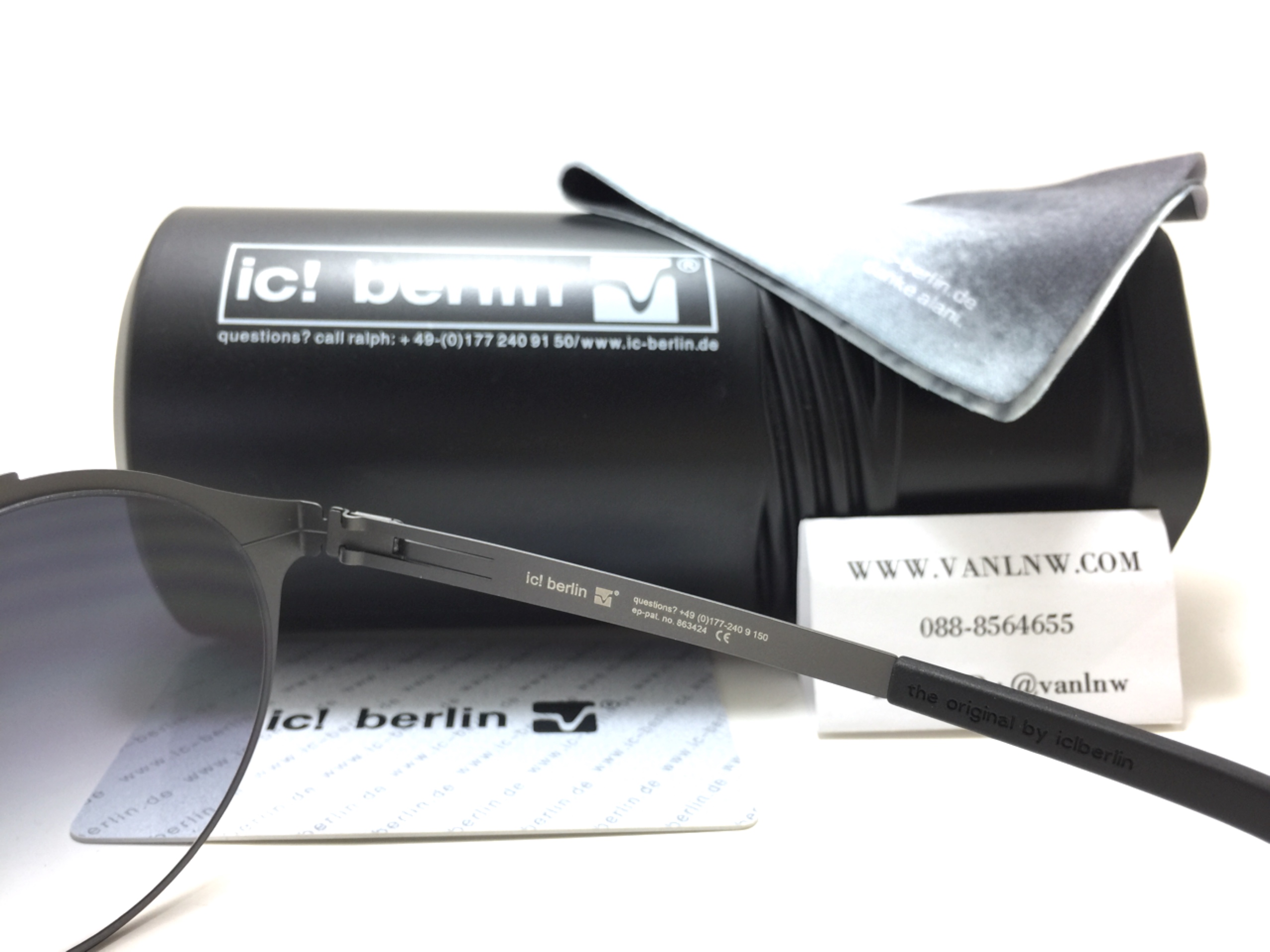 แว่นกันแดด ic berlin model blanca gun metal 51-23 <กันเมทัล>