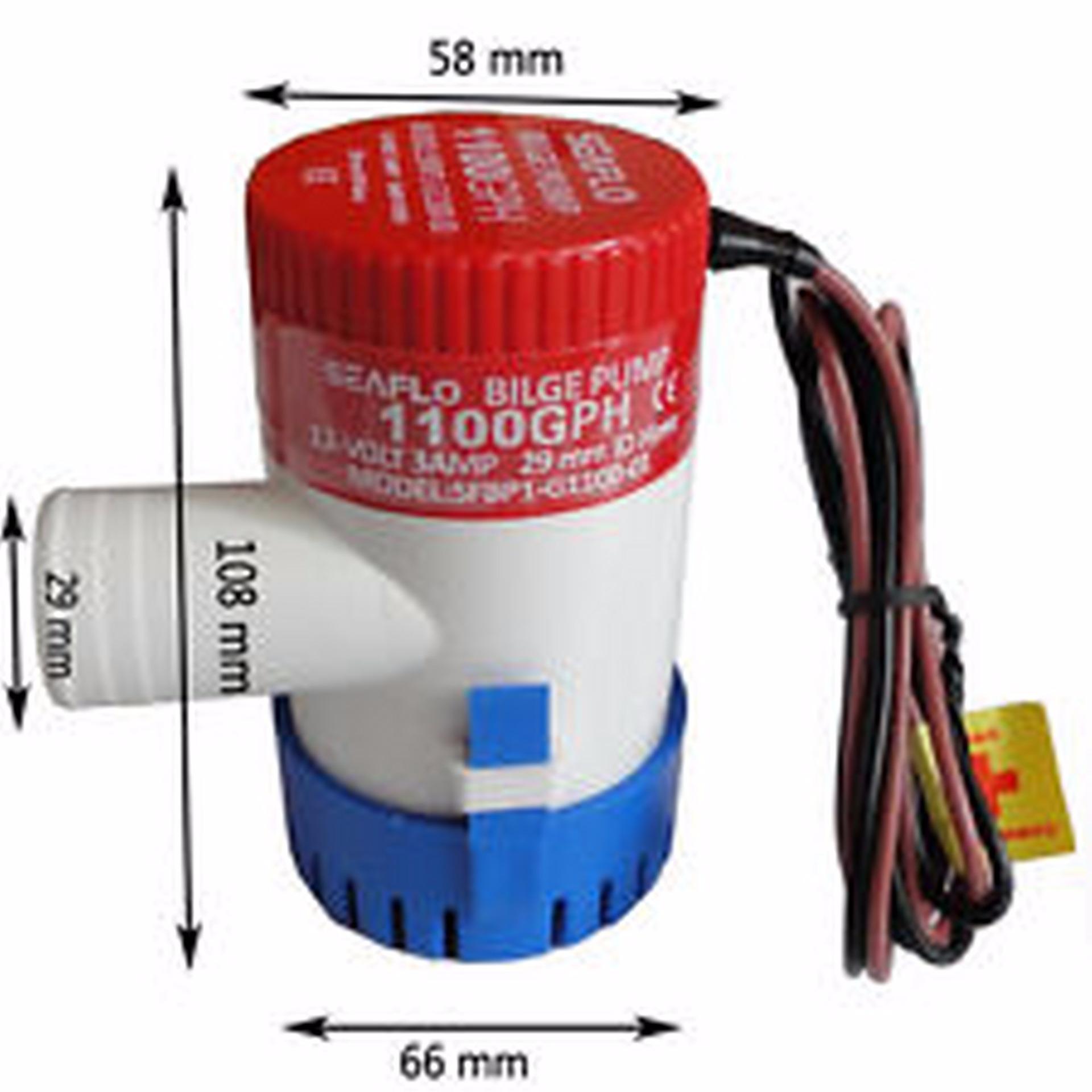 06-1100-GPH-12VDC ปั๊มน้ำโซล่าเซลล์ แบบแช่ 12 โวลต์ 1100-GPH SEAFLO ของแท้!!! ( สินค้าขายดี ) SKU-008