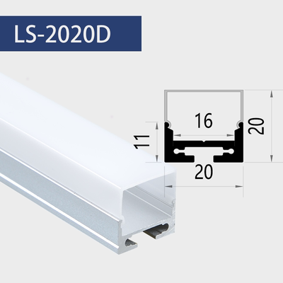 2020D รางแขวน รางติดลอย (ไม่มีสต๊อก สั่งล่วงหน้า 10-15 วัน) ราคาต่อ 1 เส้น ยาว 1 เมตร รางอลูมิเนียม (Aluminium Profile) รางไฟ Aluminium Profile รางอลูมิเนียม ใช้กับไฟเส้น LED รางไฟเส้น rail led track โพรไฟล์