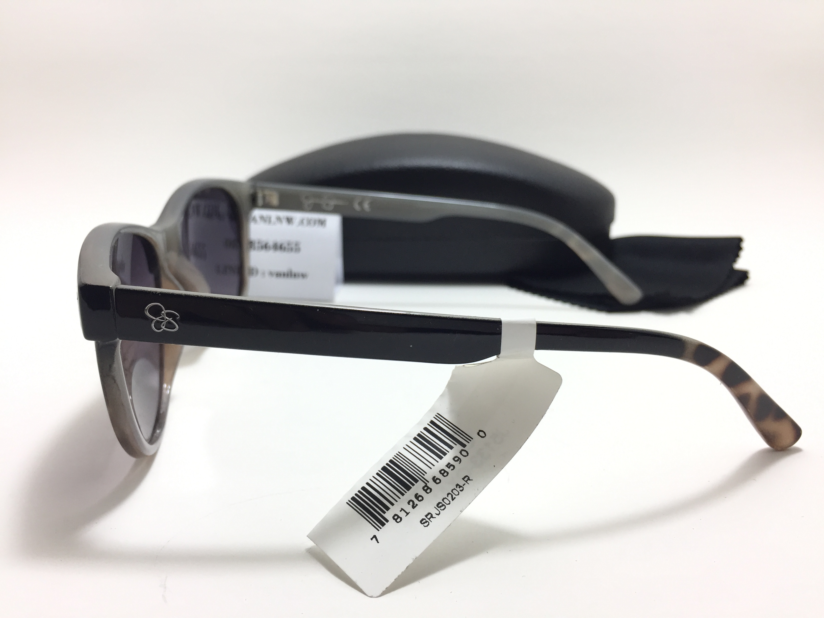 แว่นกันแดด Jessica Simpson J5133 OXAN Black Animal Sunglasses NWT