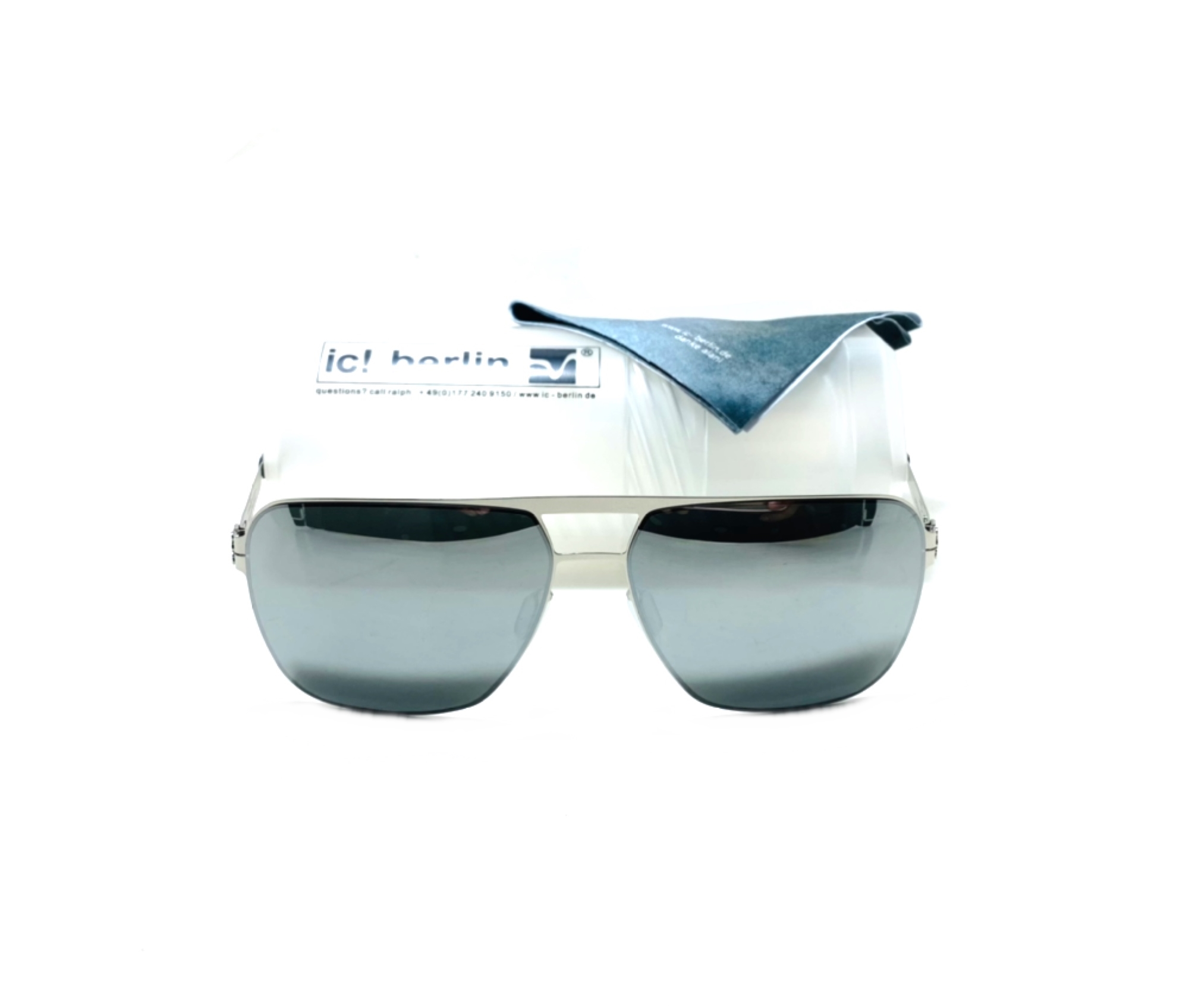 แว่นกันแดด ic berlin Marcel E.pearl 60-15 <ปรอทเงิน>