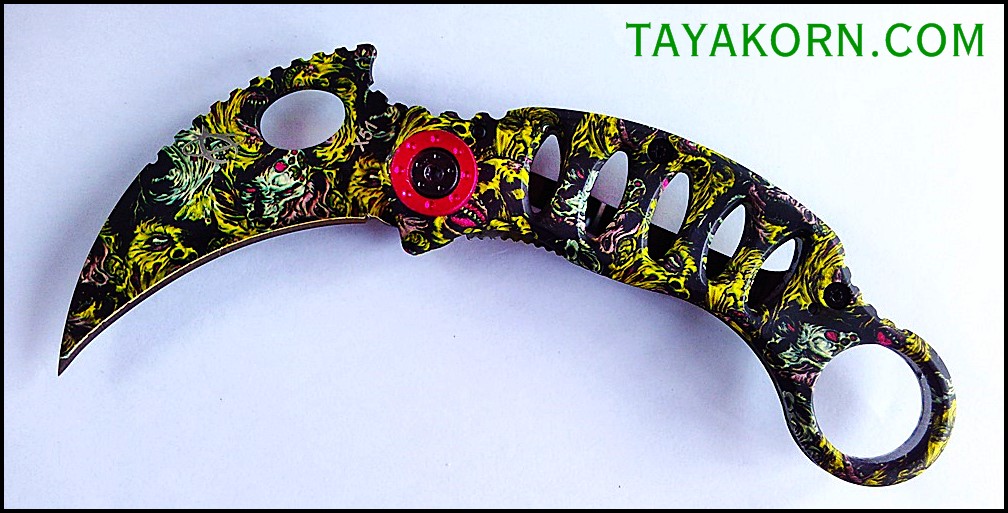 มีดคารัมบิตทีเร็กซ์ไดนาซอร์ T-Rex Dinosaur Karambit Knife