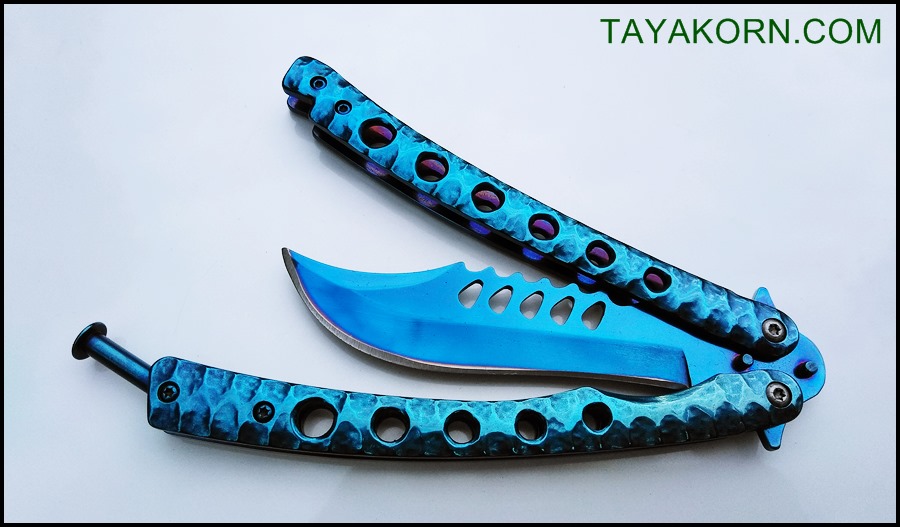 มีดควง ซีเอสโก บาลิซอง ZS GO BLUE Balisong Knife TKBS-ZS6