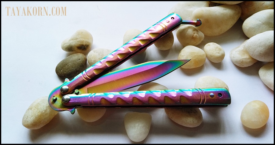 มีดบาลีซอง เรนโบว์ธันเดอร์ Rainbow Thunder Balisong Knife