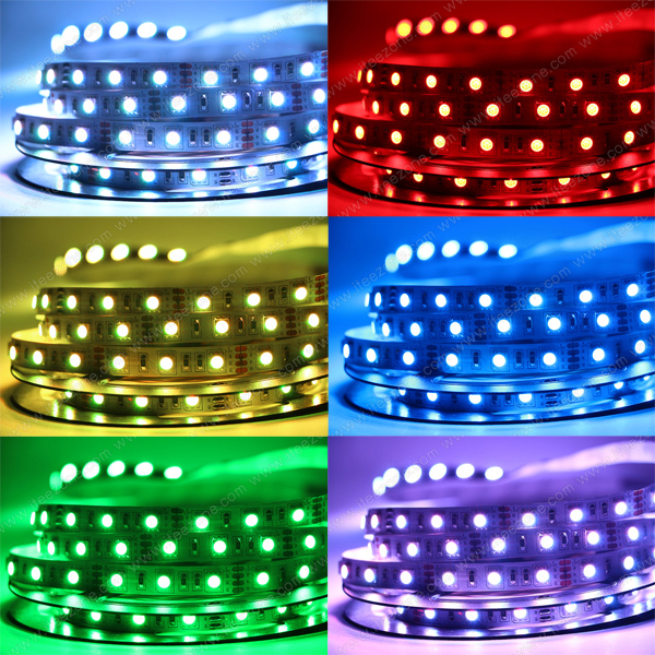 LED Strip เส้น ม้วน 5 เมตร RGB ผสมเป็นสีต่างๆ (กันน้ำ IP65)