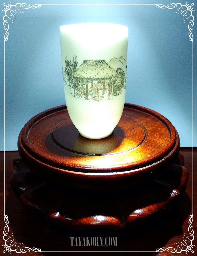 ชุดถ้วยชาแบบดมดื่ม ลายศาลาชา Tea hut Tea cup