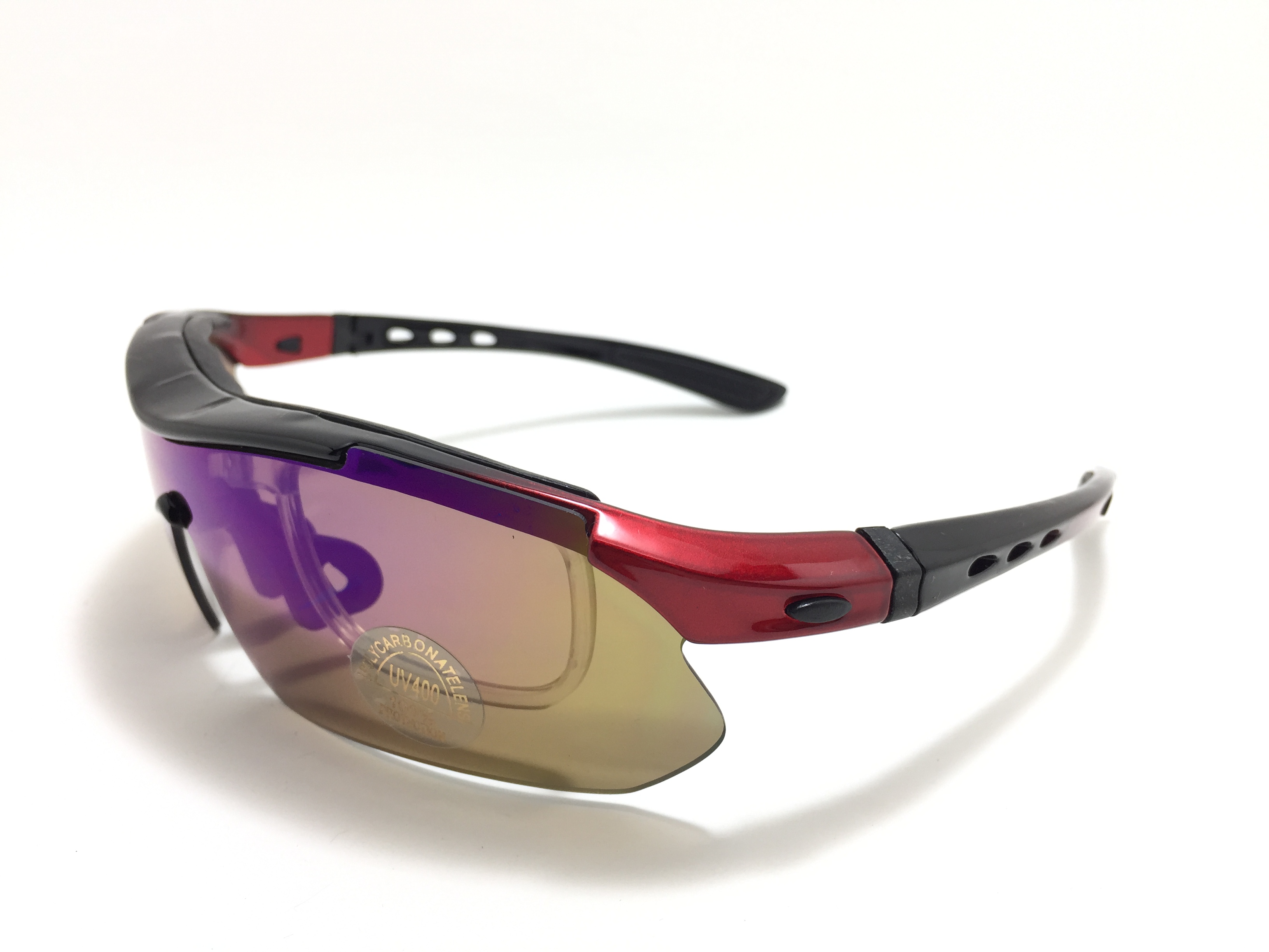 แว่นตาปั่นจักรยานทรงสปอร์ต <ชุด 5 เลนส์>