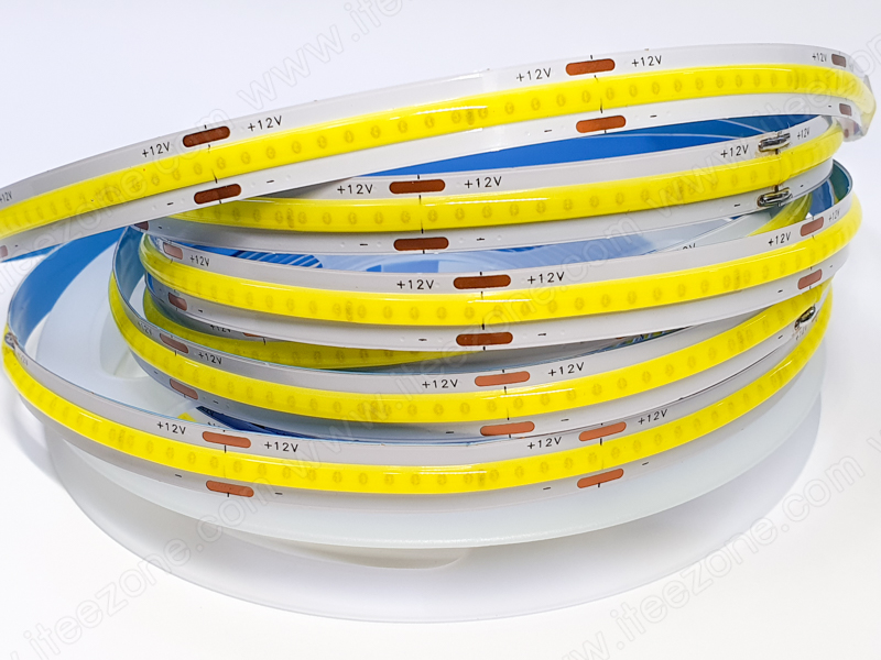 สีขาว White 6000K ไฟเส้น Strip light LED COB 300led/m 30W 12V IP20 (ไม่กันน้ำ) เป็นรุ่นใหม่ล่าสุด ไม่เห็นเม็ดไฟเส้น LED