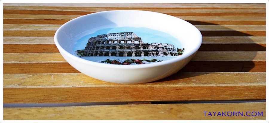 จานรองแก้วน้ำวินเทจ Vintage glass plate Tyle B made in Italy