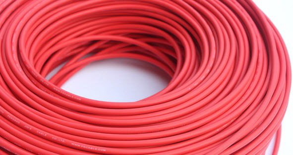 สายไฟโซล่าเซลล์ 1x4 sq.mm สีแดง ( เมตรละ )