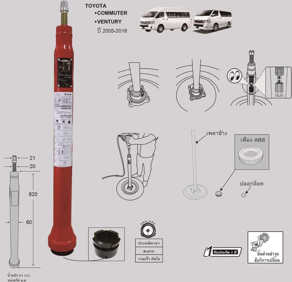 เครื่องมือถอดเฟือง ABS ล้อหลัง TOYOTA/COMMUTER/VENTURY