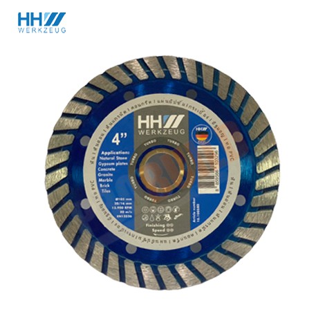 HHW WERKZEUG ใบตัดเพชรรูปถ้วย Turbo 4"/105มม.