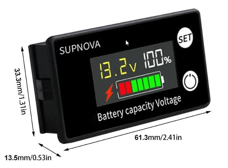 SUPNOVA วัดโวลต์ วัดแบตเตอร์รี่ โวลต์มิเตอร์จอสี