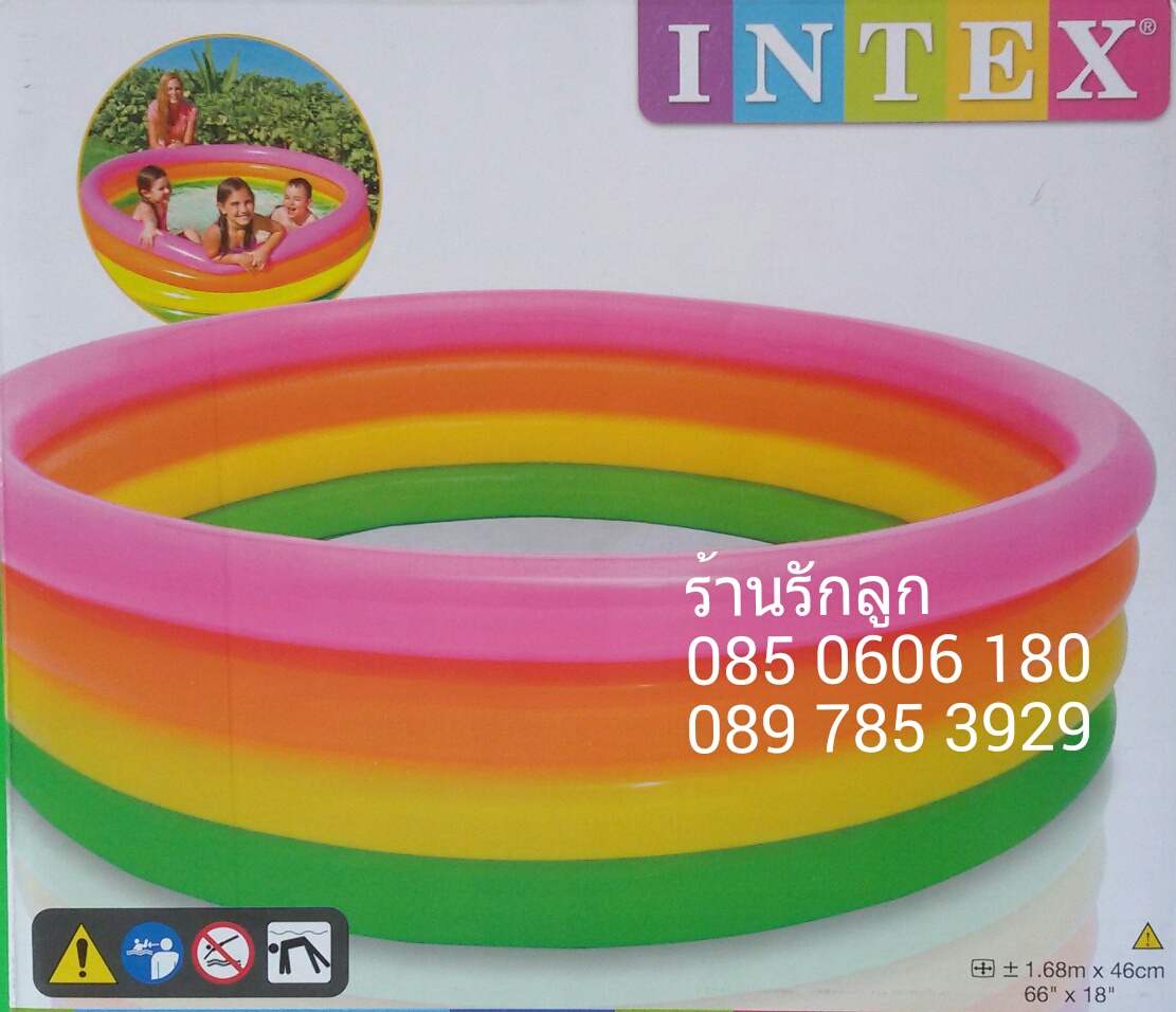 สระน้ำครอบครัว สระเป่าลมขนาด 168 cm INTEX