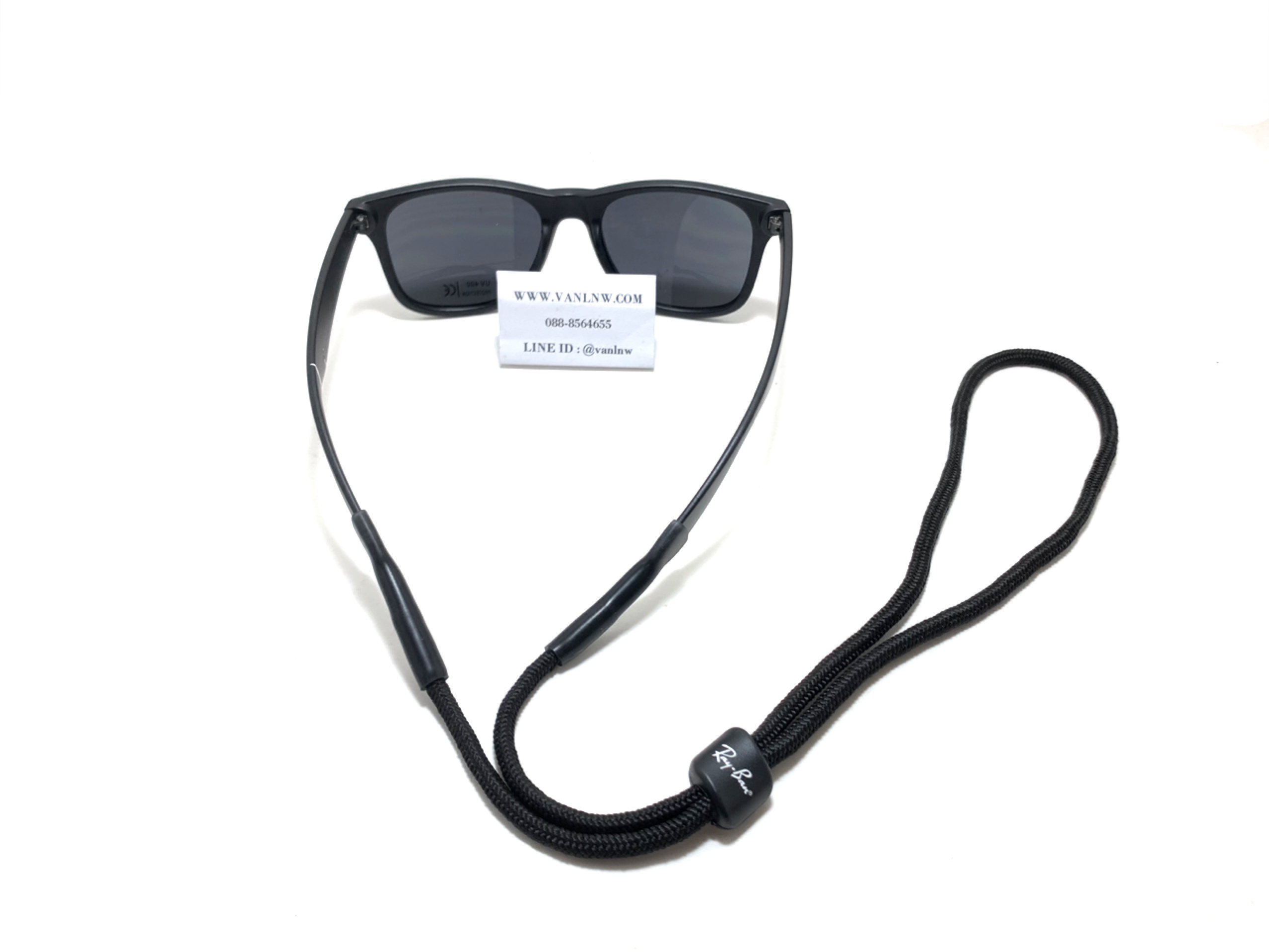 สายคล้องแว่นตา Sport Black RB ความยาว 35 cm. สายปรับระดับได้