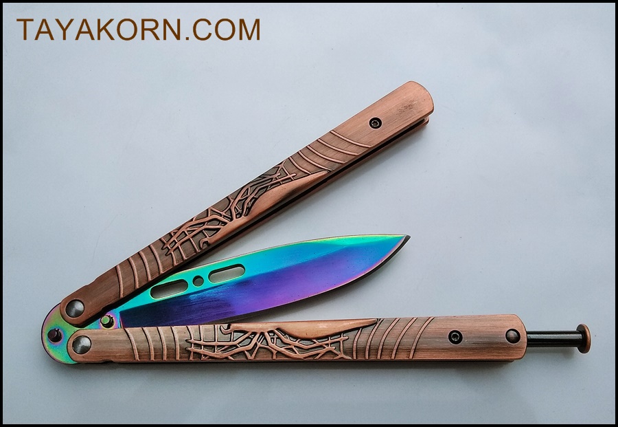 มีดบาลีซอง คอปเปอร์สไปเดอร์ Copper Spider Balisong TKBS-BT5
