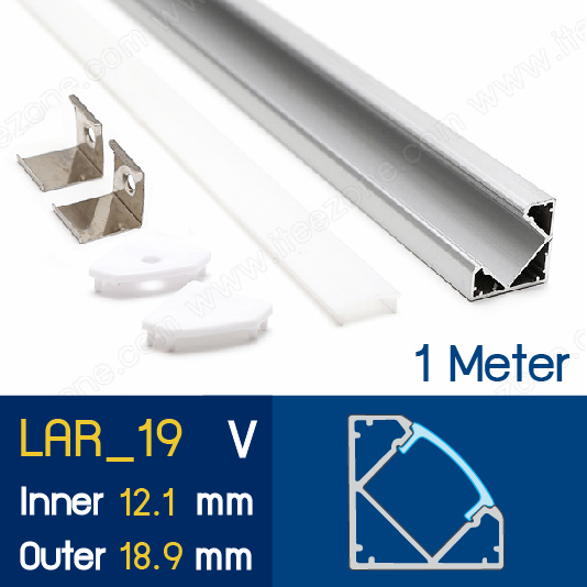 ราคาต่อ 1 เส้น ยาว 1 เมตร รางบันได V รางไฟ Aluminium Profile รางอลูมิเนียม ใช้กับไฟเส้น LED รางไฟเส้น rail led track โพรไฟล์