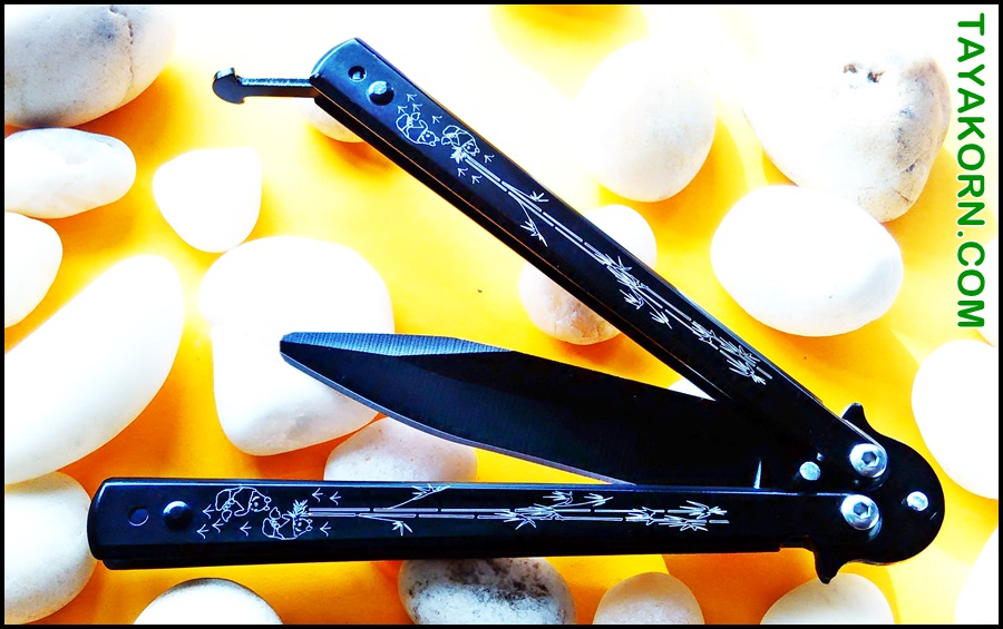 มีดซ้อมควง บาลิซองกังฟูแฟนด้า KangFu Panda Balisong TRAINER TKBS-KP1TR
