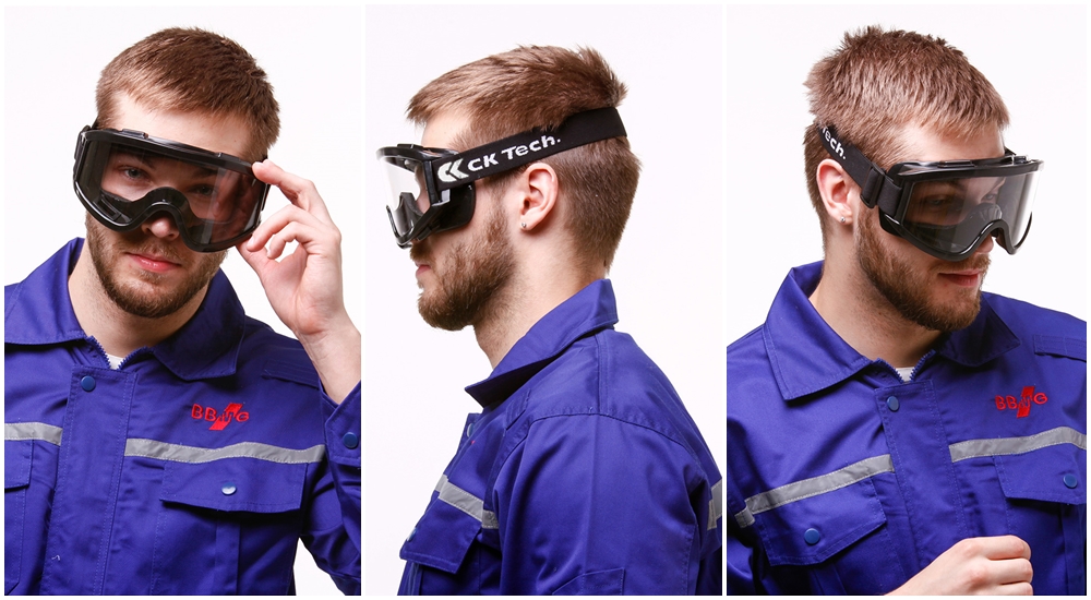 แว่นตากันลม กันฝุ่น CK Tech Safety Glasses Eye Protection รุ่น CKY-134 <ดำ>