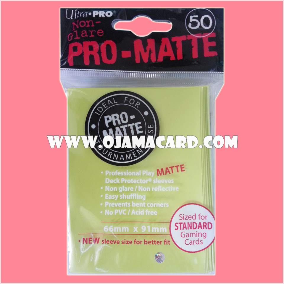 Ultra•Pro PRO-Matte Standard Deck Protector Sleeves (50ct) — Bright Yellow