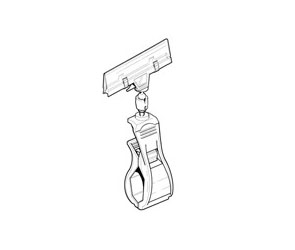 คลิบพลาสติก หนีบป้าย B1 (SIGN HOLDER) ตัวสั้น 10cm. พลาสติก ใส ชิ้น