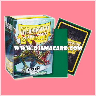Dragon Shield Standard Size Card Sleeves — Green • Matte「100ct.」