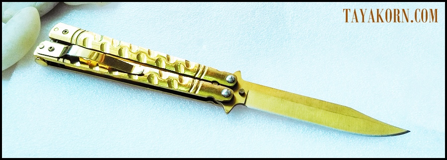 มีดบาลีซอง โกลเด้นธันเดอร์ GoldenThunder Balisong Knife TKBS-GT5